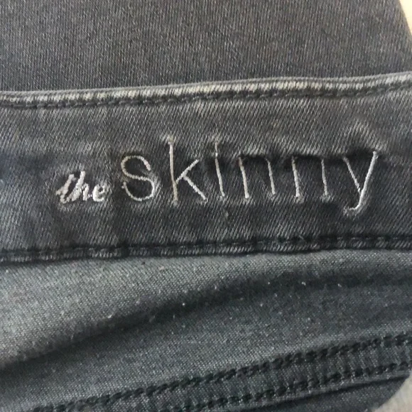 7 for All Mankind B(air) High Waisted Skinny Jeans. Dark Grey. Size 26 - Picture 6 of 8